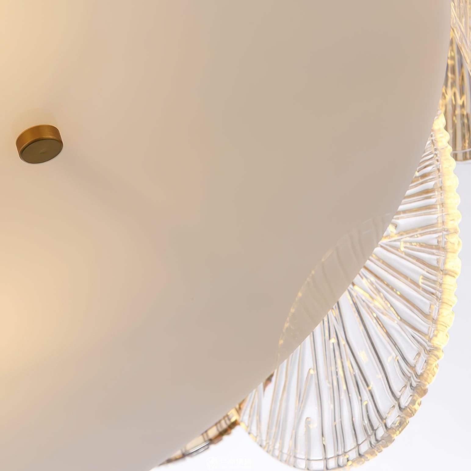 Aster Modern Glass Chandelier Pendant Light for Living Room and Dining Areas in Gold Finish