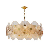 Aster Modern Glass Chandelier Pendant Light for Living Room and Dining Areas in Gold Finish