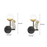 Astronaut Moon LED Wall Light Fixture with 3 Step Dimming for Modern Kids Room Decor