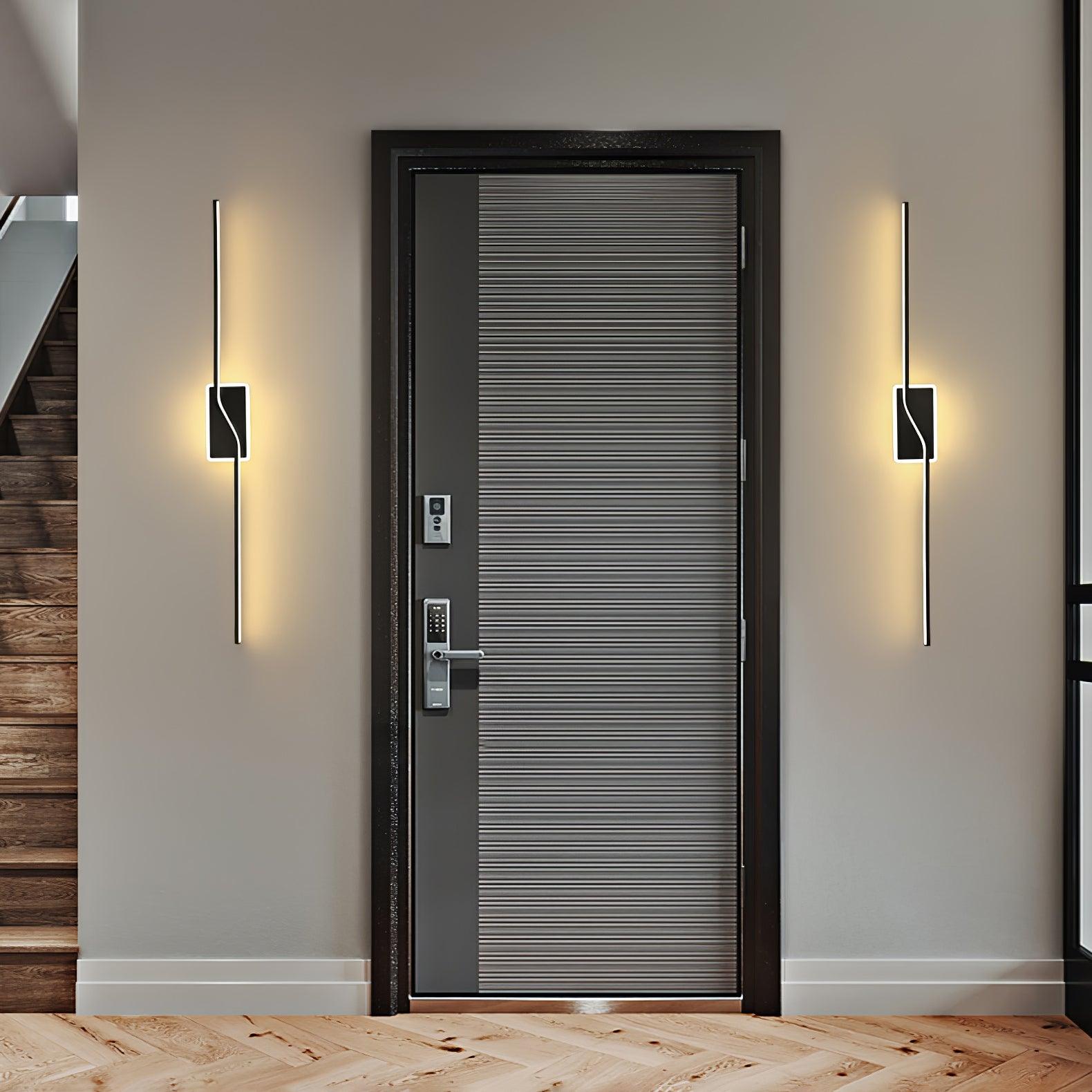 Asymmetric Linear Strip Wall Light Modern LED Brass Sconce for Hallway and Bedroom