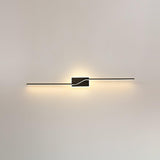 Asymmetric Linear Strip Wall Light Modern LED Brass Sconce for Hallway and Bedroom