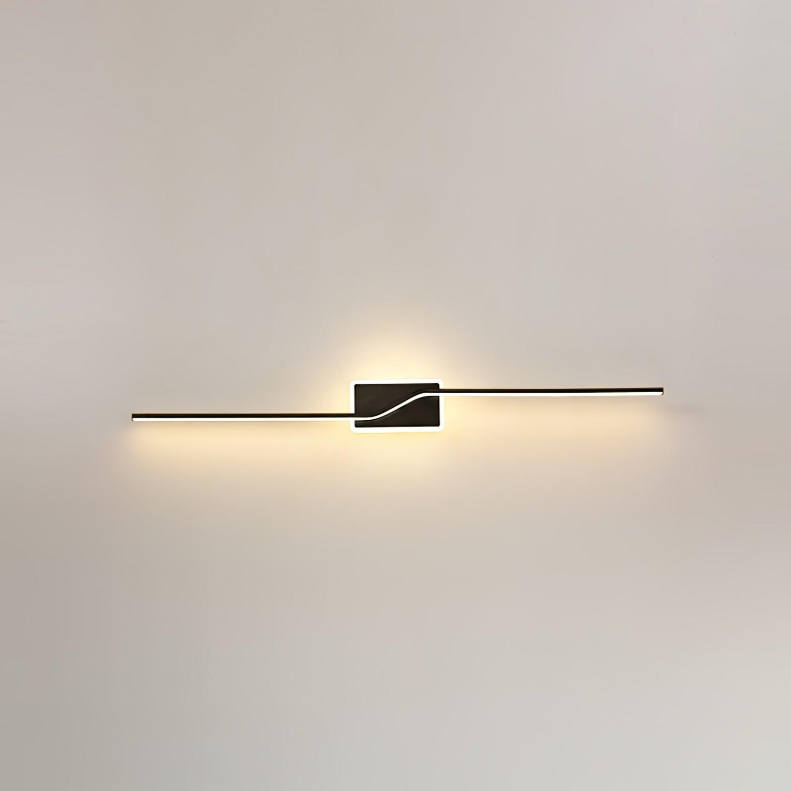 Asymmetric Linear Strip Wall Light Modern LED Brass Sconce for Hallway and Bedroom
