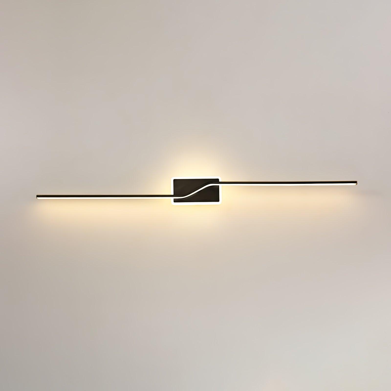 Asymmetric Linear Strip Wall Light Modern LED Brass Sconce for Hallway and Bedroom