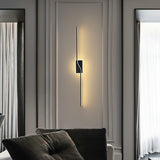 Asymmetric Linear Strip Wall Light Modern LED Brass Sconce for Hallway and Bedroom