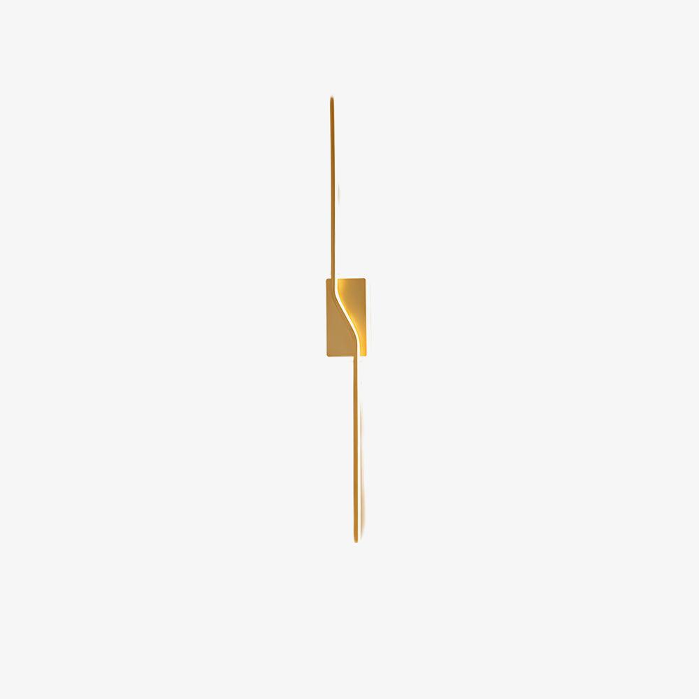 Asymmetric Linear Strip Wall Light Modern LED Brass Sconce for Hallway and Bedroom