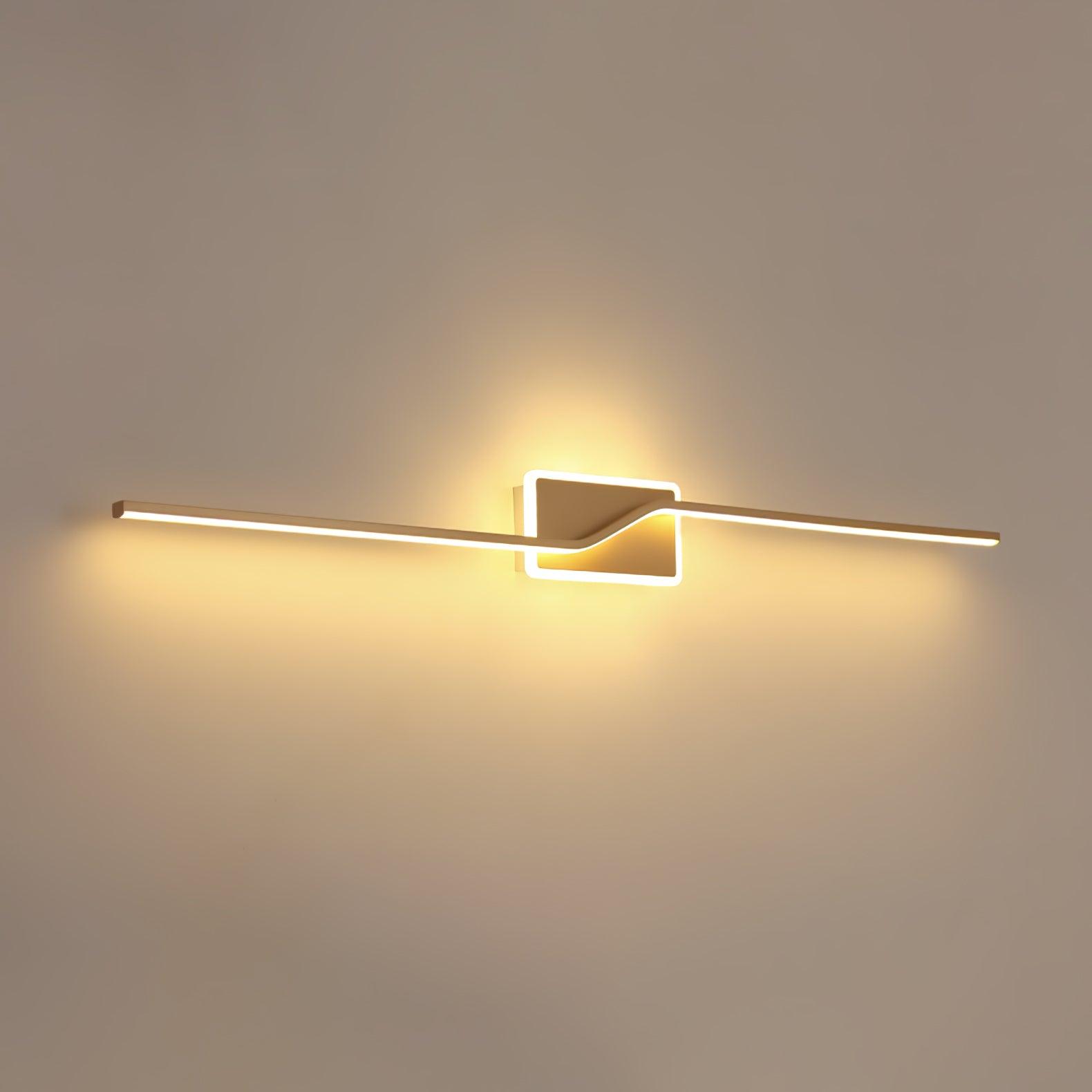 Asymmetric Linear Strip Wall Light Modern LED Brass Sconce for Hallway and Bedroom