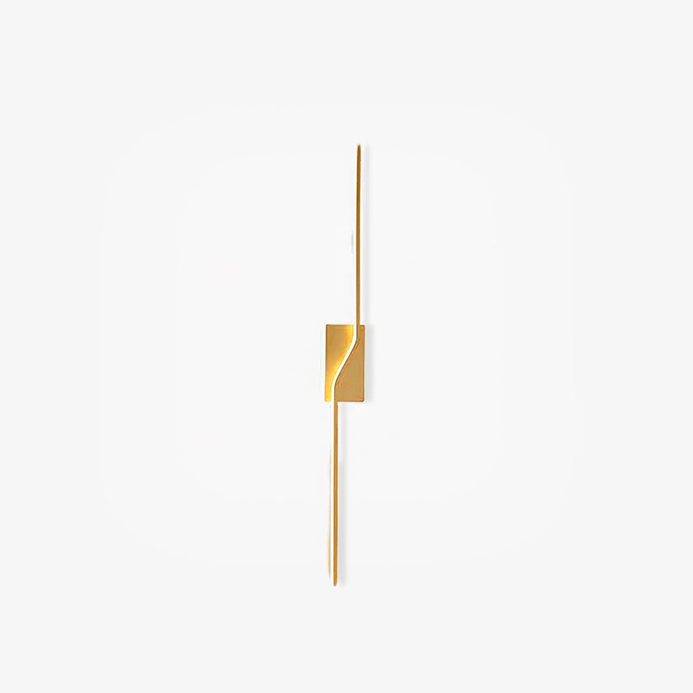 Asymmetric Linear Strip Wall Light Modern LED Brass Sconce for Hallway and Bedroom