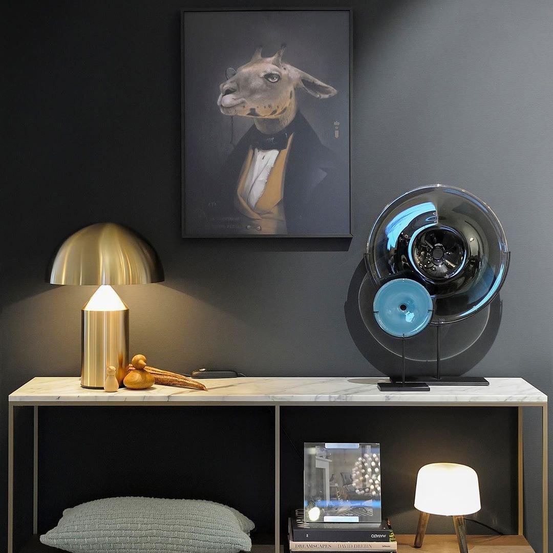 Modern Geometric Atollo Metal Table Lamp Mushroom Shape Accent Desk Light