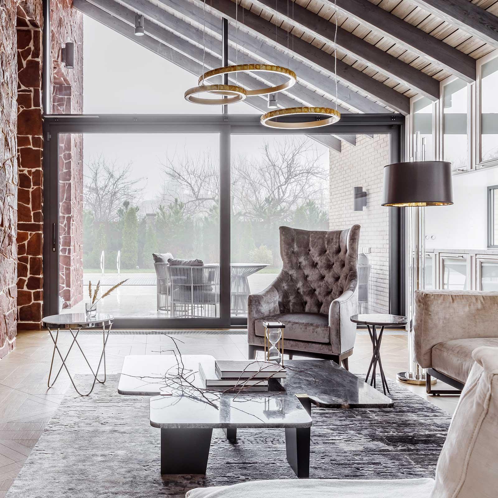 Aura Ring LED Chandelier Satin Silver Circular Pendant Light with Clear Glass Diffusers