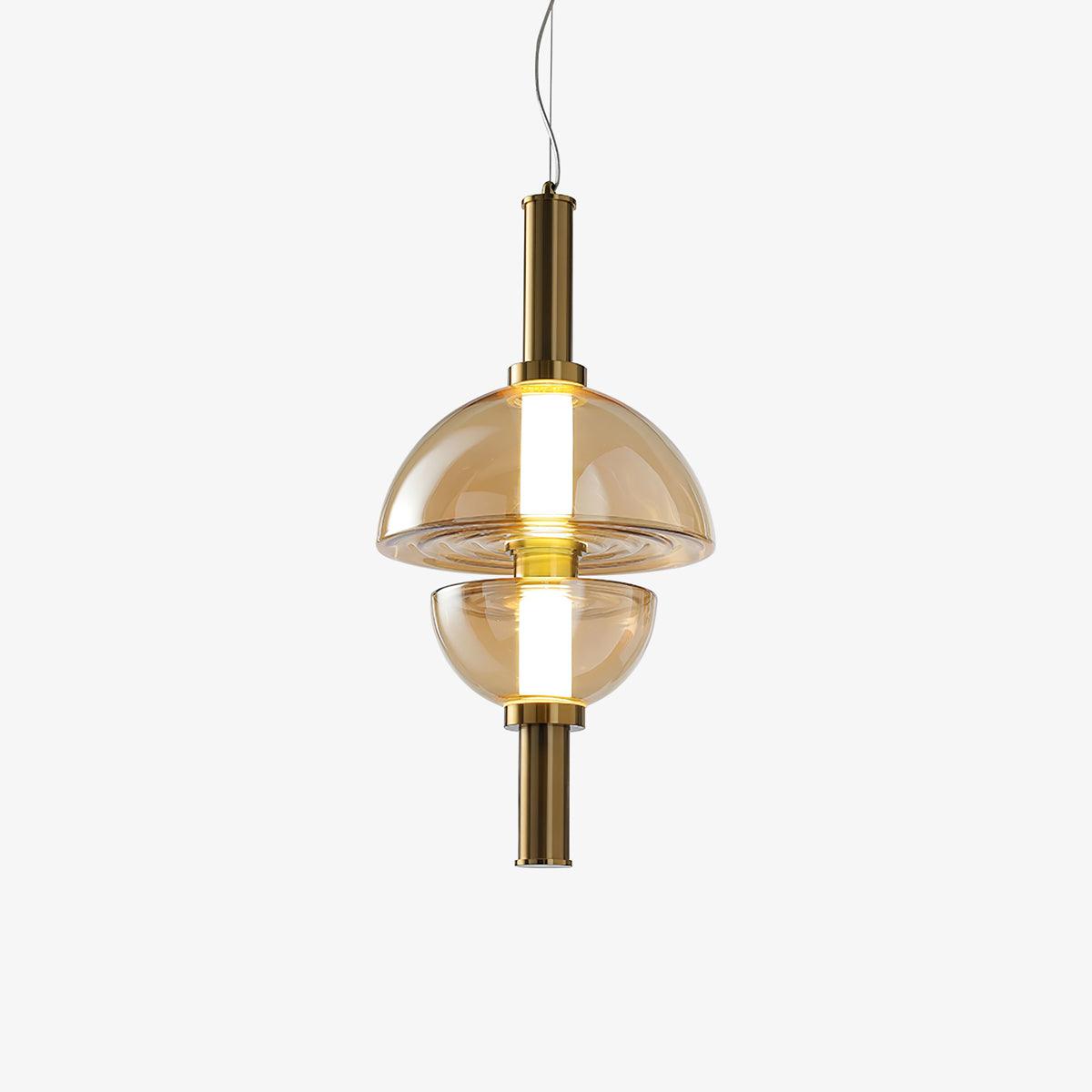 Aurora Glass Globe LED Pendant Lamp Contemporary Ceiling Light Fixture for Modern Homes