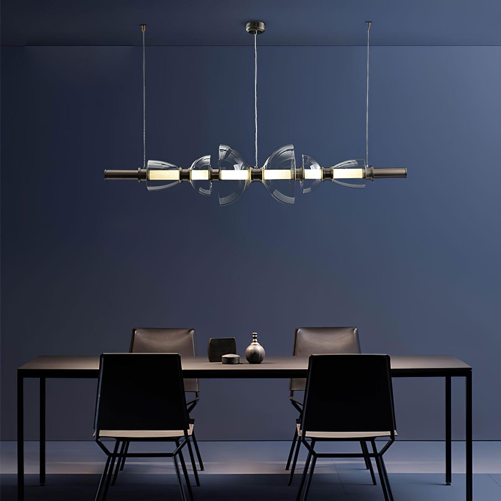 Aurora Glass Globe LED Pendant Lamp Contemporary Ceiling Light Fixture for Modern Homes