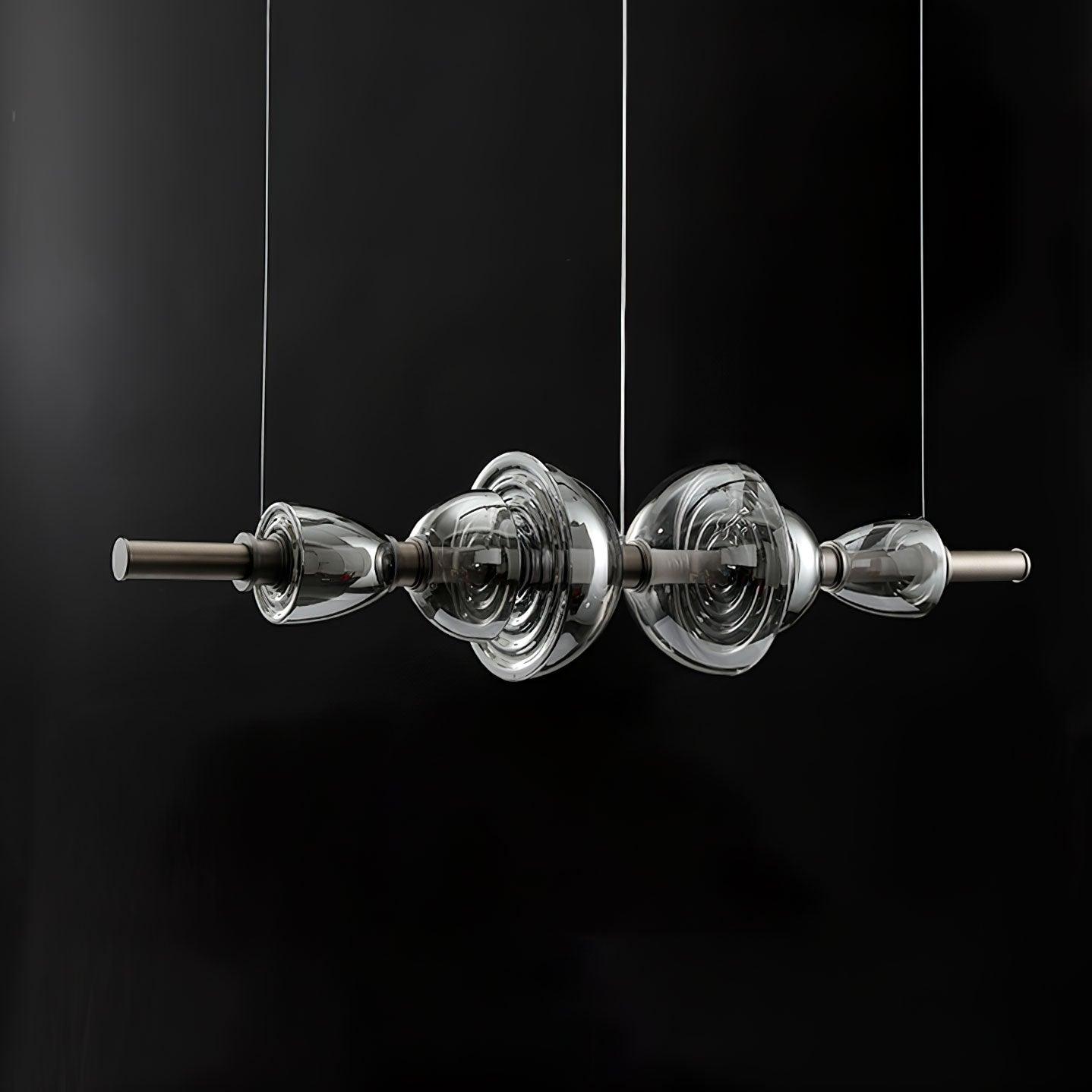 Aurora Glass Globe LED Pendant Lamp Contemporary Ceiling Light Fixture for Modern Homes