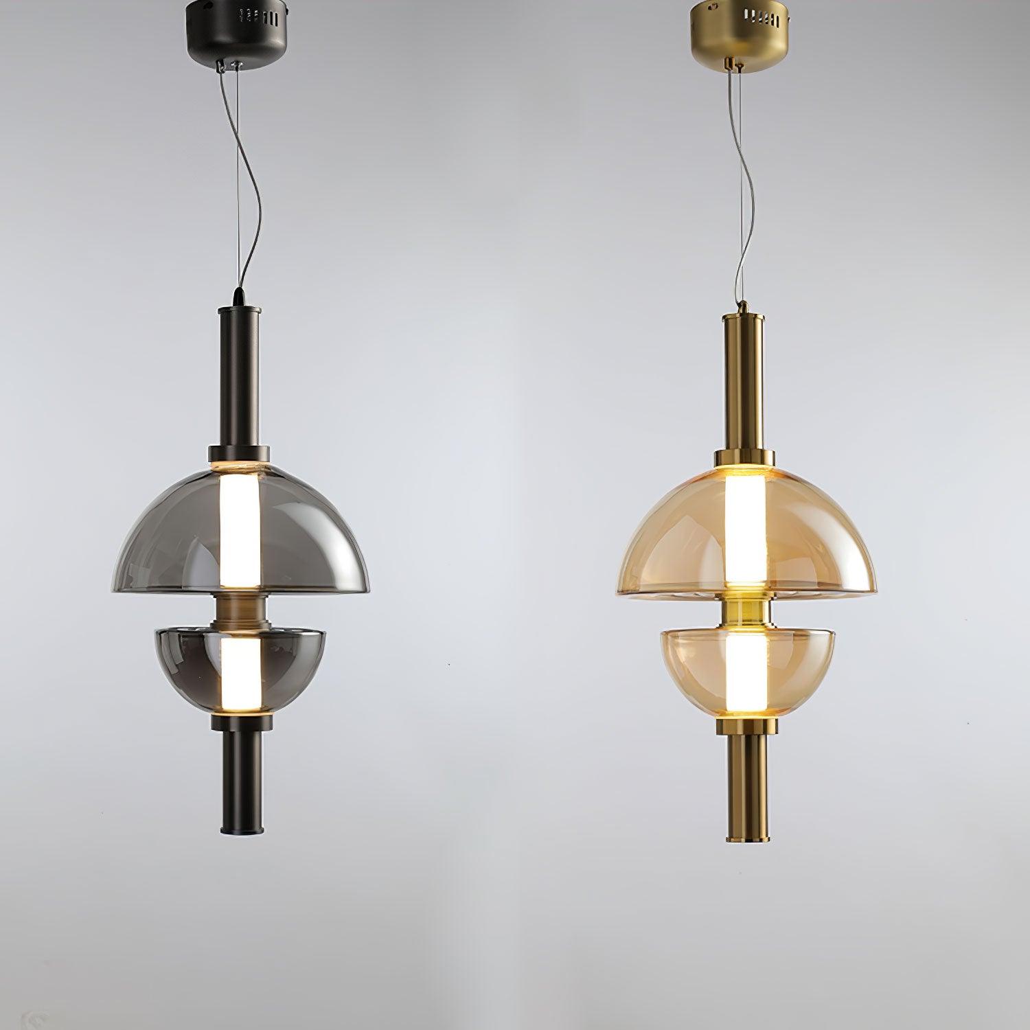 Aurora Glass Globe LED Pendant Lamp Contemporary Ceiling Light Fixture for Modern Homes