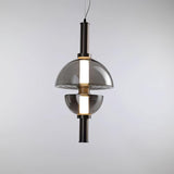 Aurora Glass Globe LED Pendant Lamp Contemporary Ceiling Light Fixture for Modern Homes