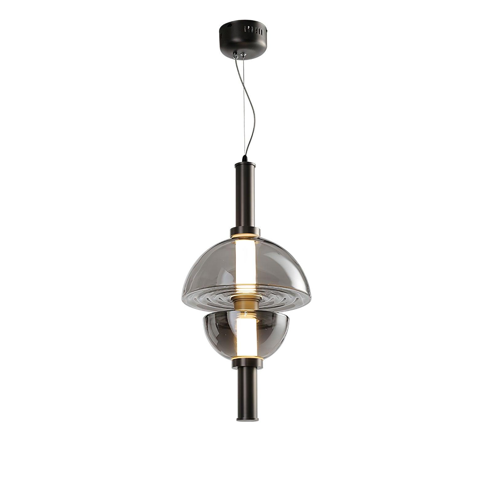 Aurora Glass Globe LED Pendant Lamp Contemporary Ceiling Light Fixture for Modern Homes