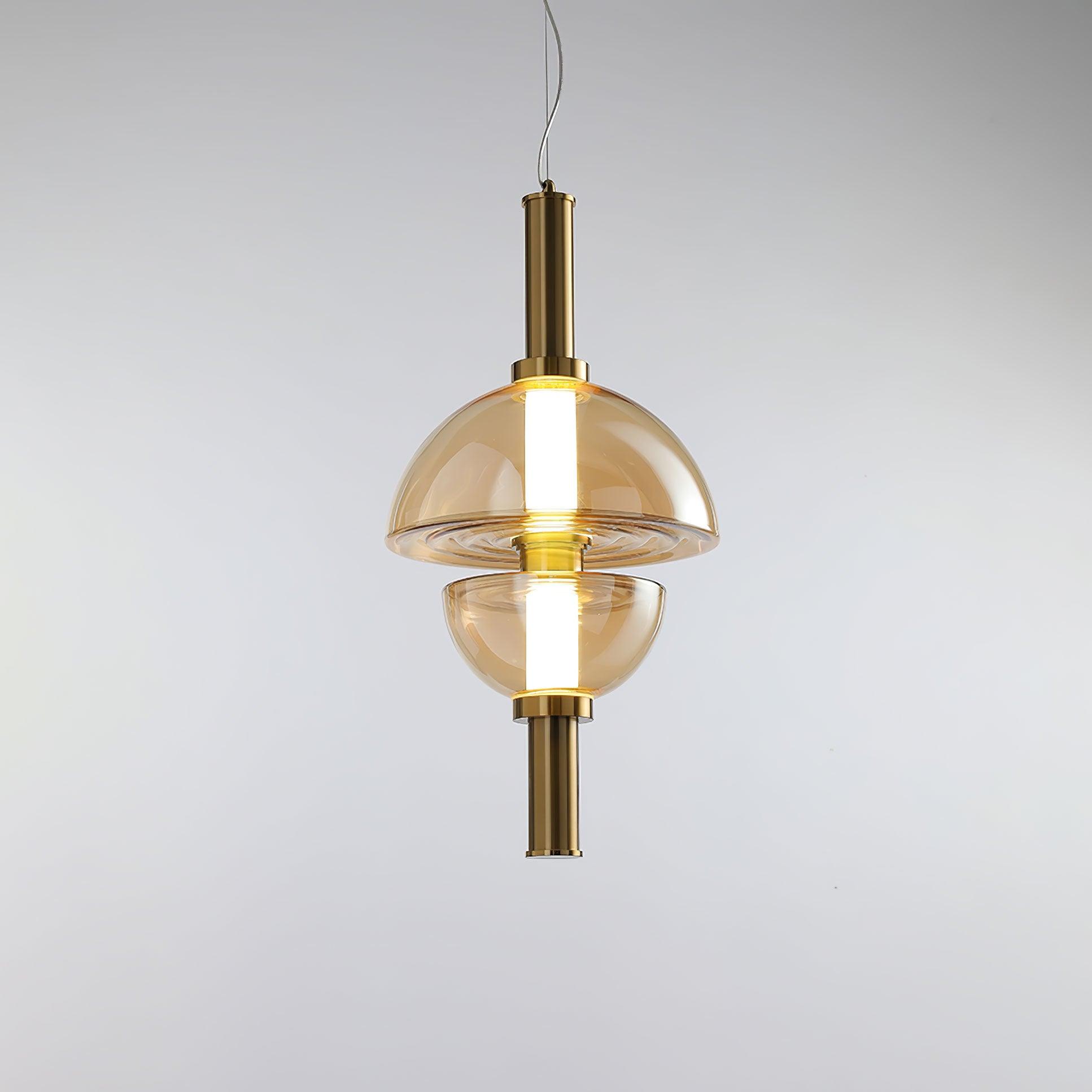 Aurora Glass Globe LED Pendant Lamp Contemporary Ceiling Light Fixture for Modern Homes