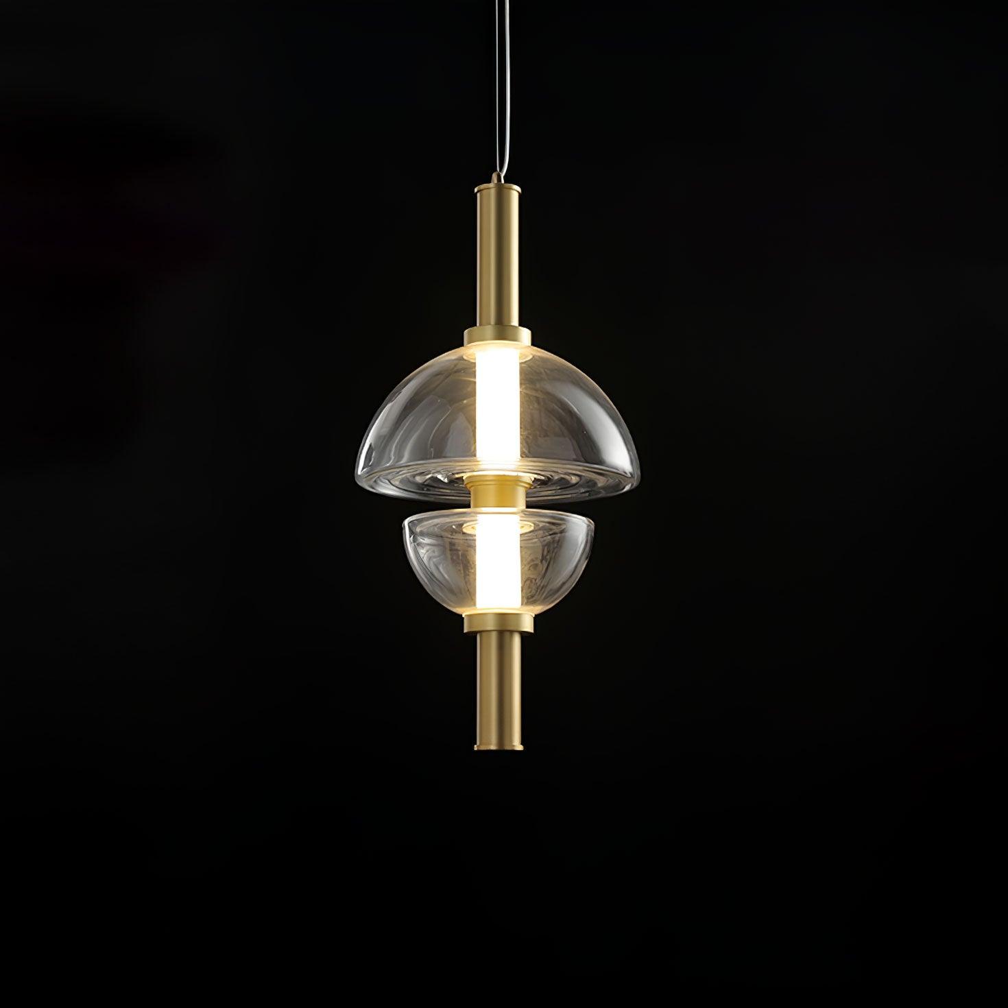 Aurora Glass Globe LED Pendant Lamp Contemporary Ceiling Light Fixture for Modern Homes