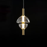 Aurora Glass Globe LED Pendant Lamp Contemporary Ceiling Light Fixture for Modern Homes