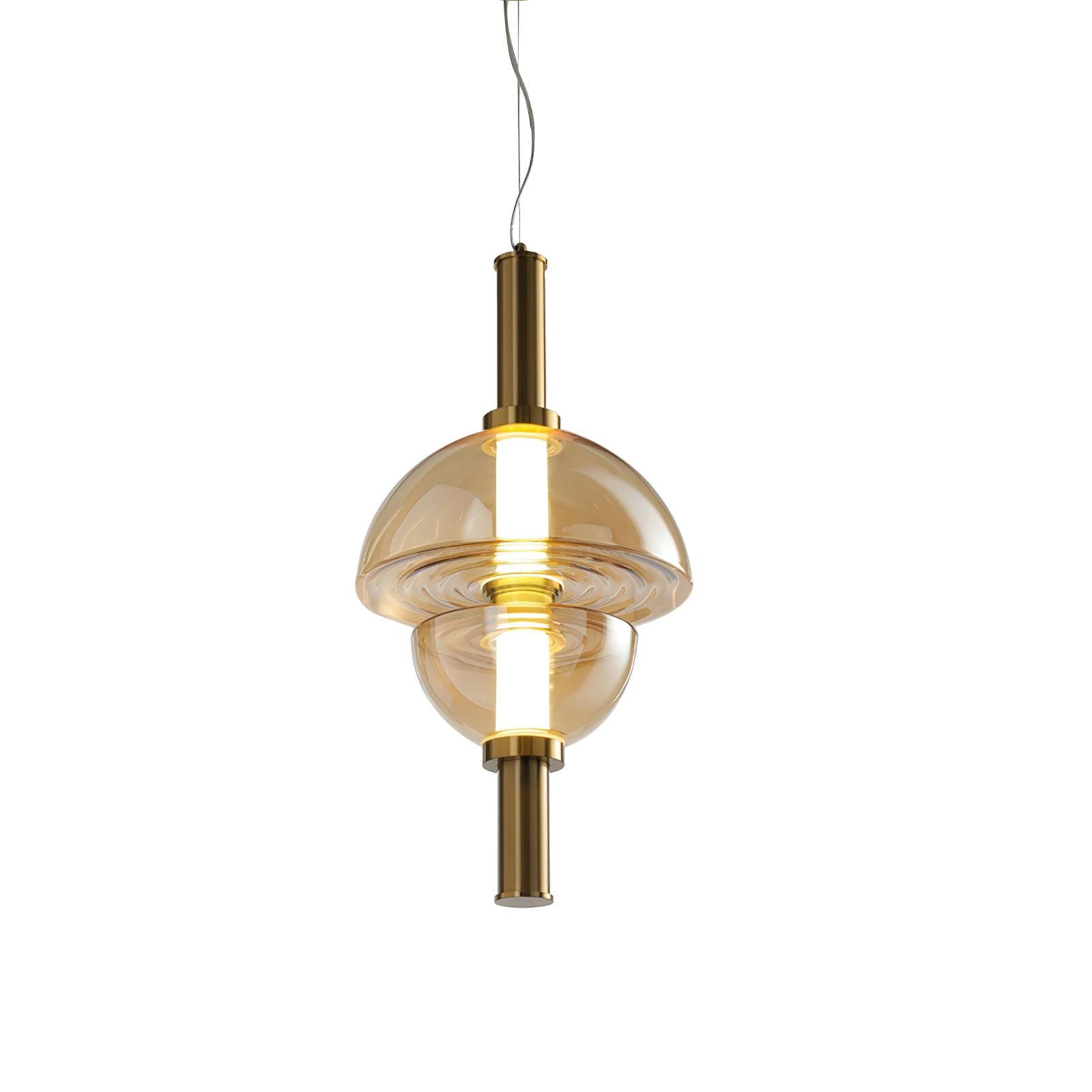 Aurora Glass Globe LED Pendant Lamp Contemporary Ceiling Light Fixture for Modern Homes