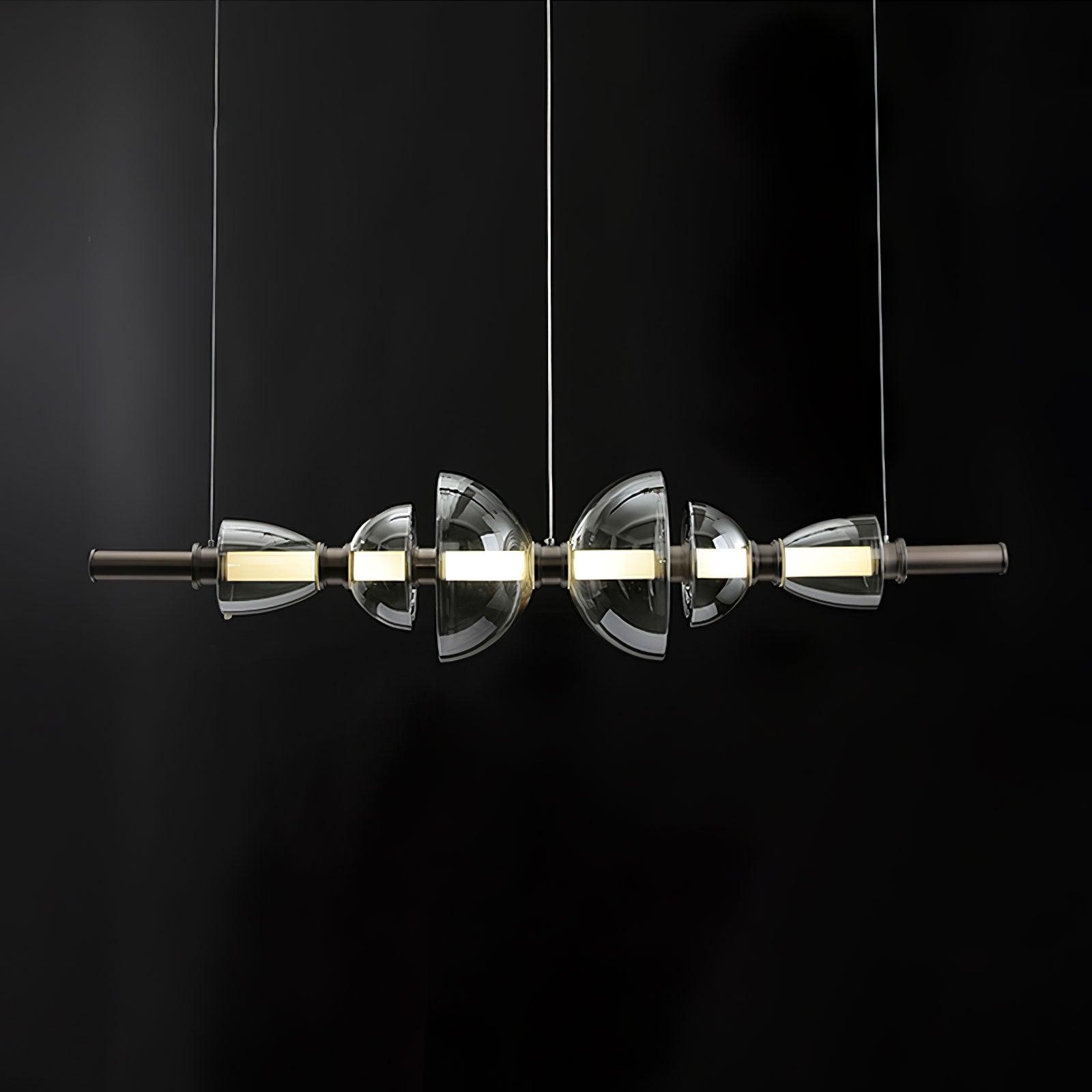 Aurora Glass Globe LED Pendant Lamp Contemporary Ceiling Light Fixture for Modern Homes