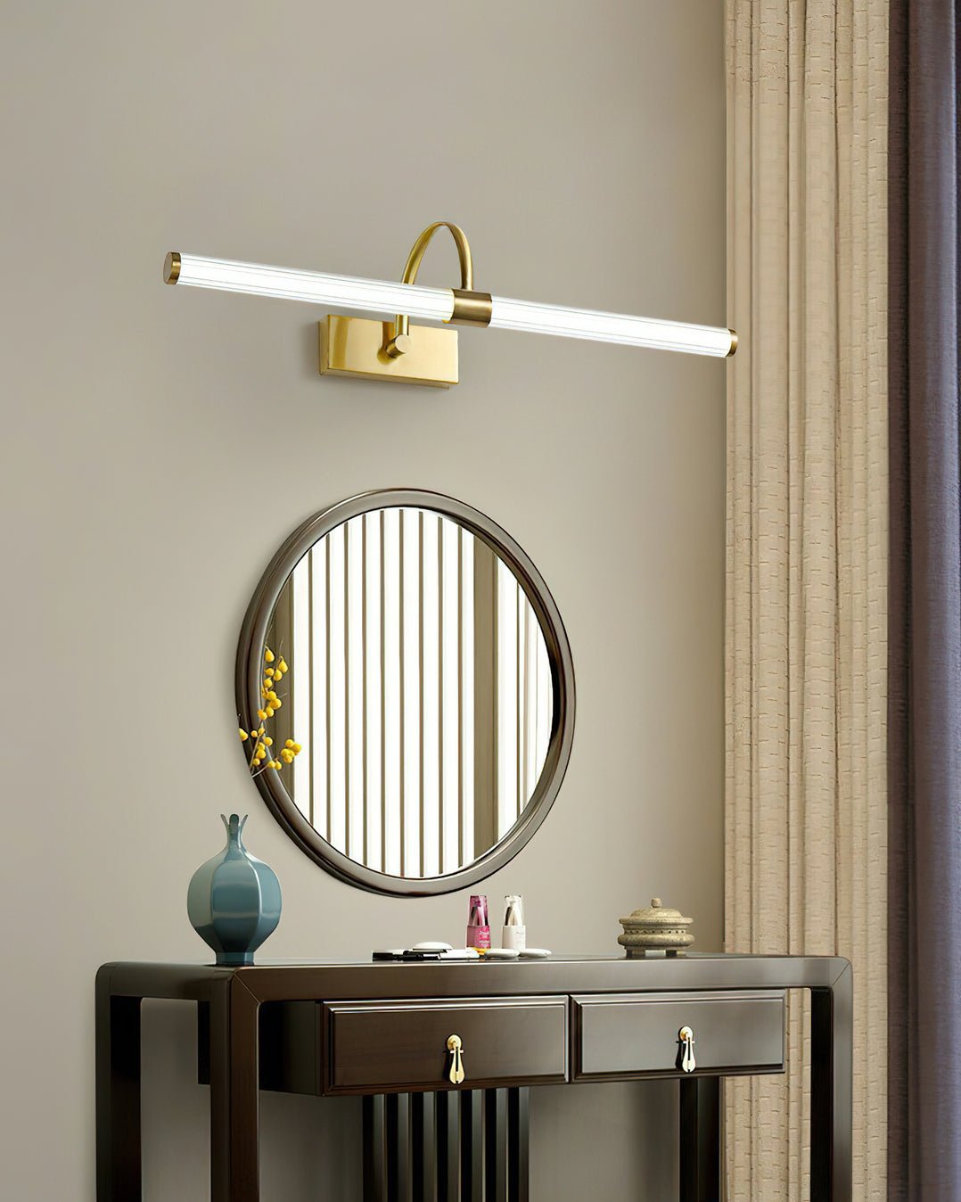 Avery Modern LED Wall Sconce with Horizontal Tubular Shade for Interior Lighting