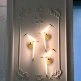 Avian Inspired Modern LED Bird Wall Sconce Adjustable Gold Finish Sconce Set for Living Room and Bedroom