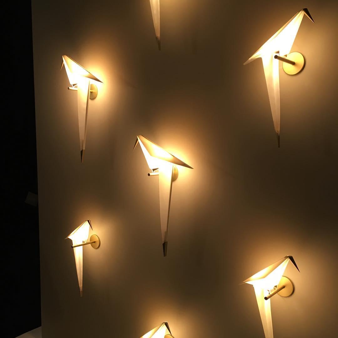 Avian Inspired Modern LED Bird Wall Sconce Adjustable Gold Finish Sconce Set for Living Room and Bedroom