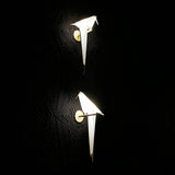 Avian Inspired Modern LED Bird Wall Sconce Adjustable Gold Finish Sconce Set for Living Room and Bedroom