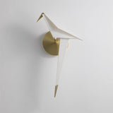 Avian Inspired Modern LED Bird Wall Sconce Adjustable Gold Finish Sconce Set for Living Room and Bedroom