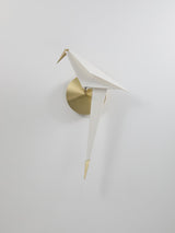 Avian Inspired Modern LED Bird Wall Sconce Adjustable Gold Finish Sconce Set for Living Room and Bedroom