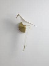 Avian Inspired Modern LED Bird Wall Sconce Adjustable Gold Finish Sconce Set for Living Room and Bedroom