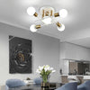 Geometric Nordic Semi Flush Mount Ceiling Light 5 Light Metal Artistic Fixture for Modern Home Lighting