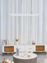Axis T Wooden Linear LED Pendant Light for Kitchen Island Farmhouse Hanging Ceiling Fixture