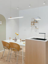 Axis T Wooden Linear LED Pendant Light for Kitchen Island Farmhouse Hanging Ceiling Fixture