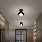 Nordic Copper Globe LED Flush Mount Ceiling Light Fixture 6 Inch Small Globe Lamp