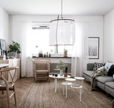 Bamboo and Linen Houselight Pendant Light Natural Organic Hanging Lamp for Living Rooms and Dining Areas