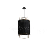 Bamboo and Linen Houselight Pendant Light Natural Organic Hanging Lamp for Living Rooms and Dining Areas