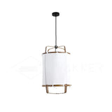 Bamboo and Linen Houselight Pendant Light Natural Organic Hanging Lamp for Living Rooms and Dining Areas
