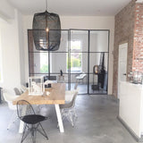 Bamboo and Linen Houselight Pendant Light Natural Organic Hanging Lamp for Living Rooms and Dining Areas