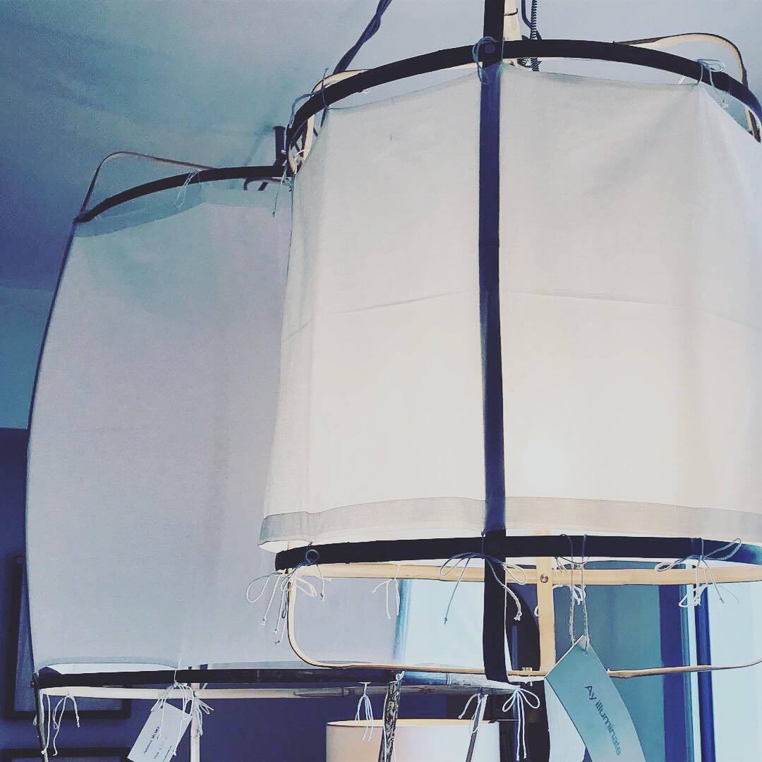 Bamboo and Linen Houselight Pendant Light Natural Organic Hanging Lamp for Living Rooms and Dining Areas
