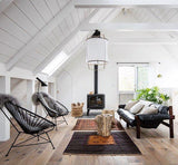 Bamboo and Linen Houselight Pendant Light Natural Organic Hanging Lamp for Living Rooms and Dining Areas