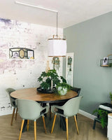 Bamboo and Linen Houselight Pendant Light Natural Organic Hanging Lamp for Living Rooms and Dining Areas