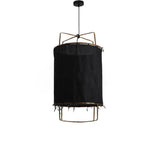 Bamboo and Linen Houselight Pendant Light Natural Organic Hanging Lamp for Living Rooms and Dining Areas