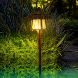 Bamboo Waterproof Outdoor Path Lights and Farmhouse Garden Lawn Lighting Fixture