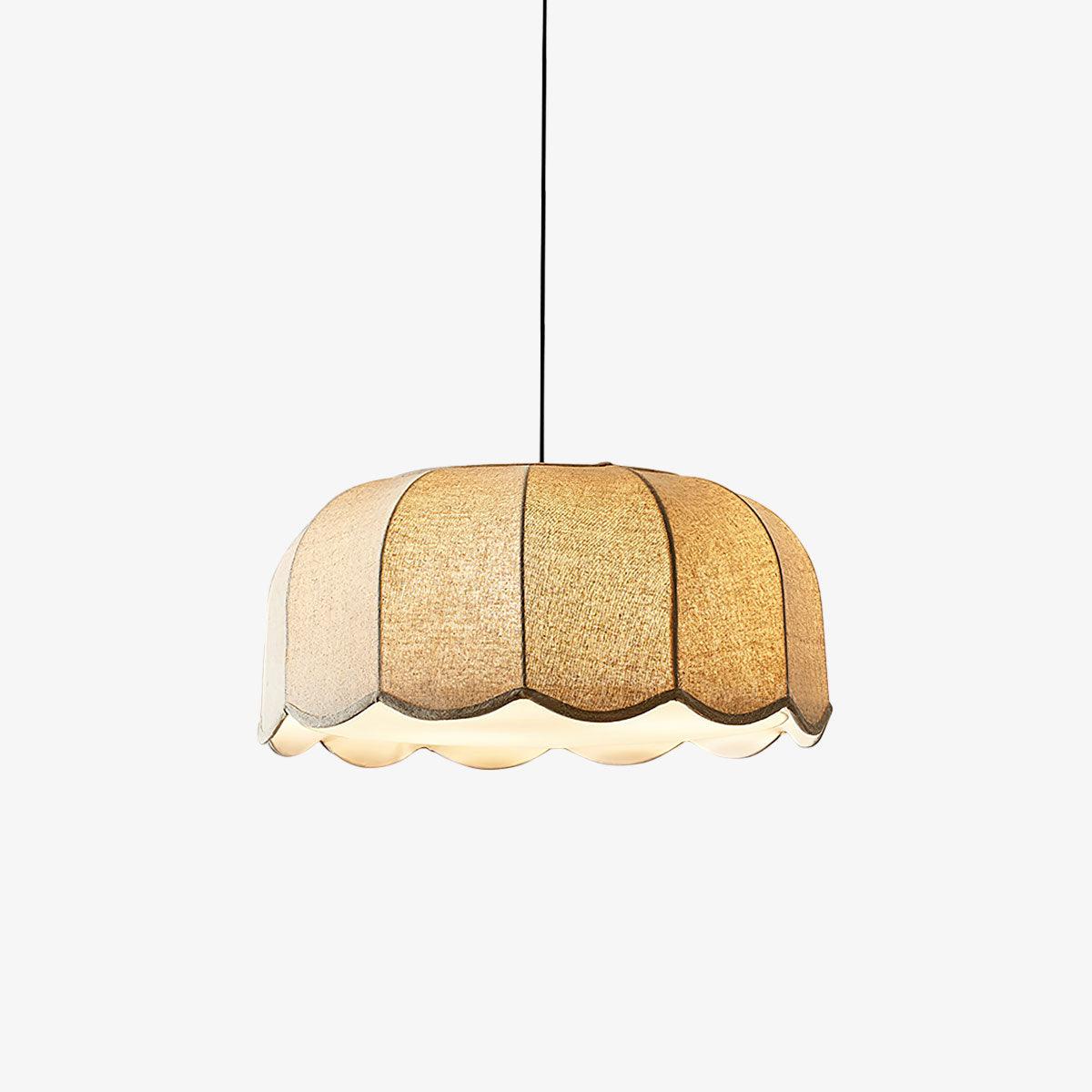 Banana Leaf Fabric Pendant Lamp Modern Organic Ceiling Chandelier for Dining Room and Living Area