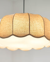 Banana Leaf Fabric Pendant Lamp Modern Organic Ceiling Chandelier for Dining Room and Living Area