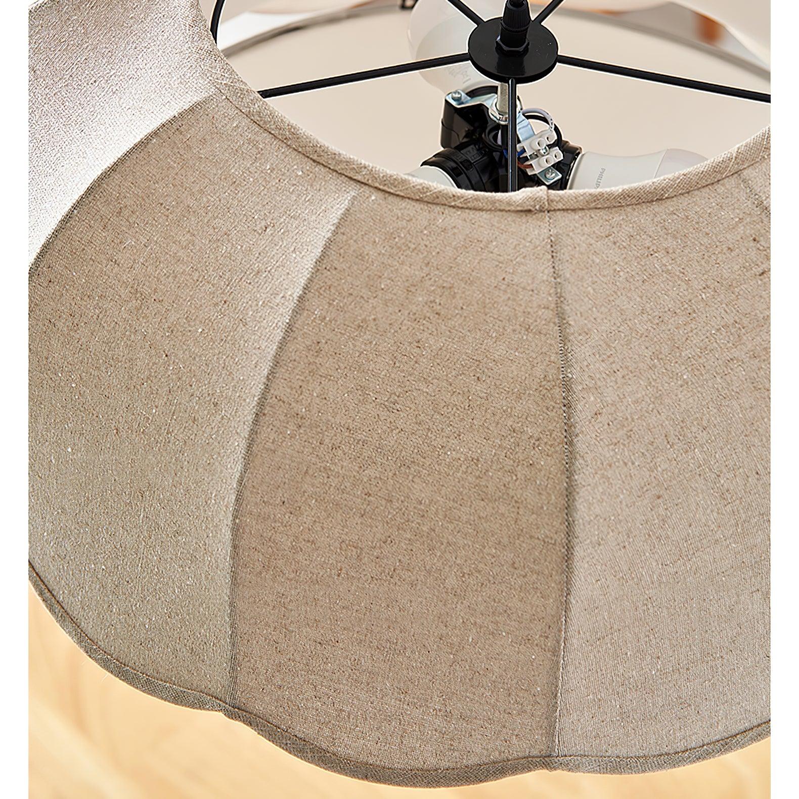 Banana Leaf Fabric Pendant Lamp Modern Organic Ceiling Chandelier for Dining Room and Living Area