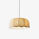 Banana Leaf Fabric Pendant Lamp Modern Organic Ceiling Chandelier for Dining Room and Living Area