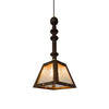 Begonia Glass and Solid Walnut Wood Geometric Pendant Light for Modern Interior Decor