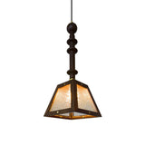 Begonia Glass and Solid Walnut Wood Geometric Pendant Light for Modern Interior Decor